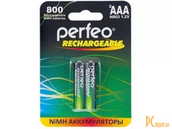 Аккумулятор Ni-MH Perfeo PF AAA800/2BL 800 mAh  AAA (2 штуки)