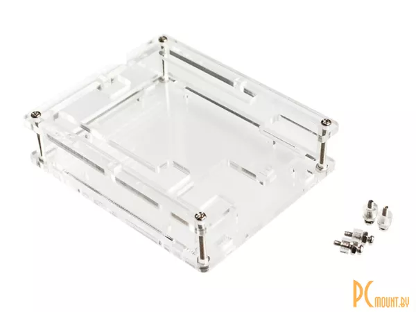 UNO R3, Корпус пластмассовый прозрачный, Case for Arduino UNO R3 Transparent Acrylic Box Clear Cover, UNO Case
